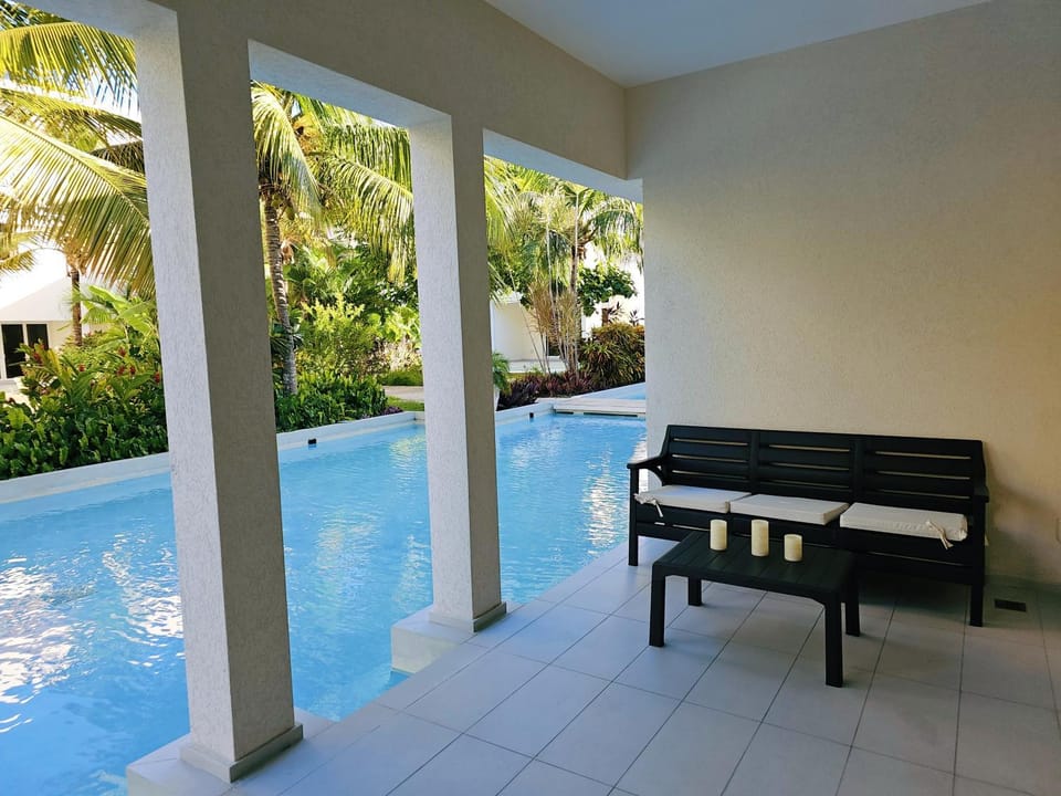 Patio, Pool view