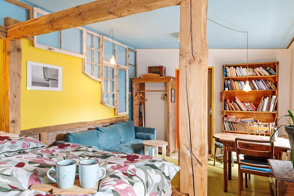 Property building, Living room, Bedroom