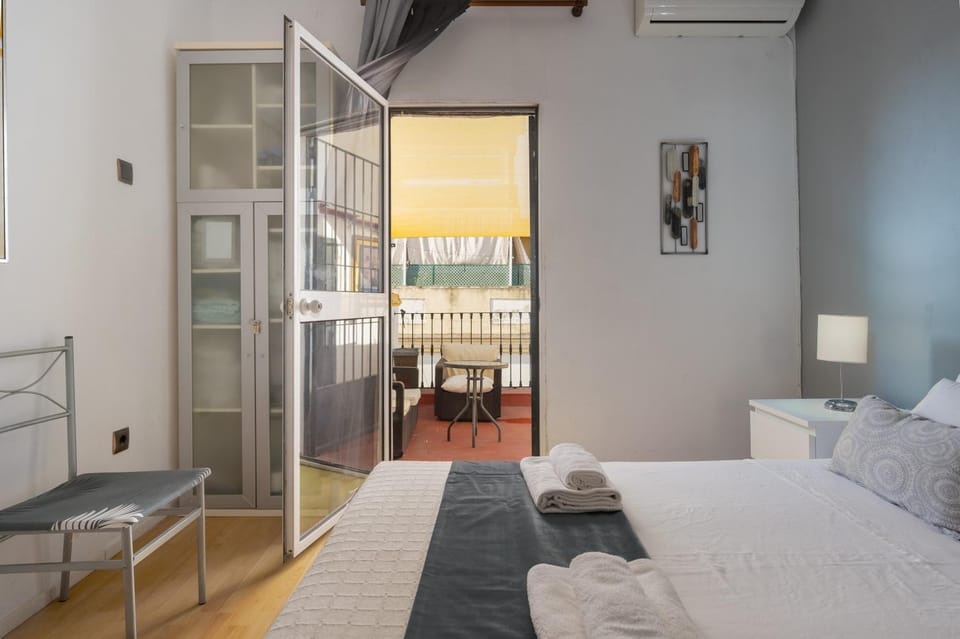 Property building, Living room, Bedroom