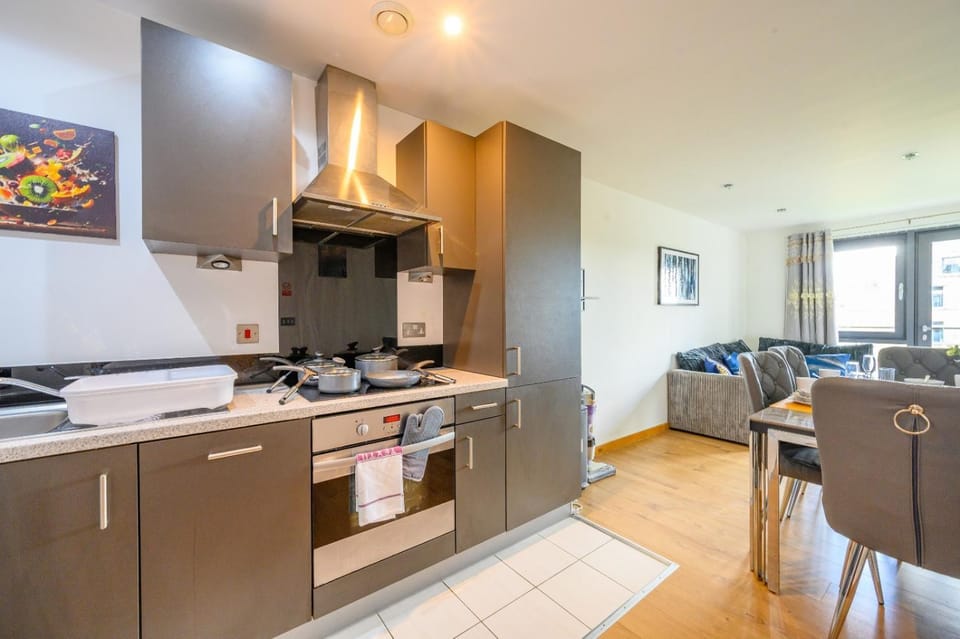 Kitchen or kitchenette, Living room, Dining area