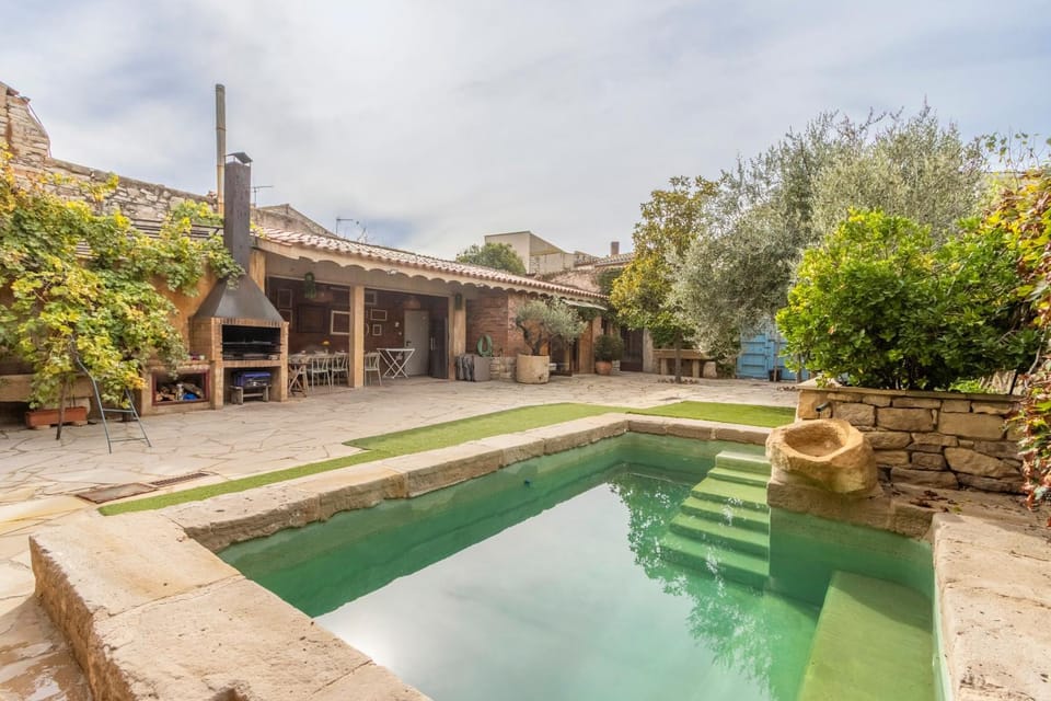 Property building, Living room, Swimming pool