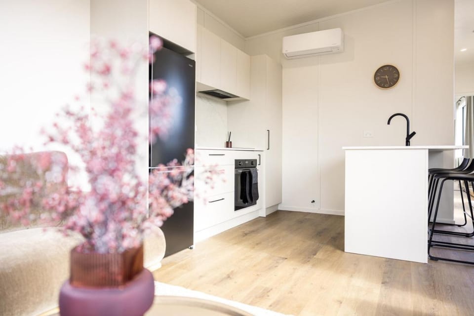Kitchen or kitchenette, oven, stove