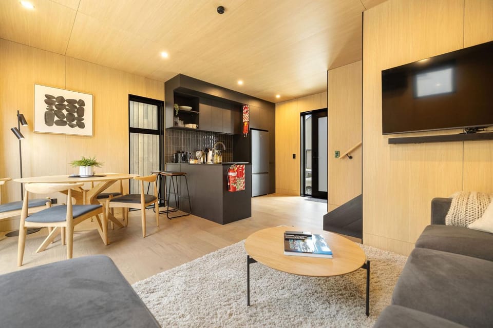 Kitchen or kitchenette, Living room, Dining area