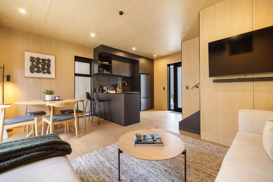Kitchen or kitchenette, Living room, Dining area
