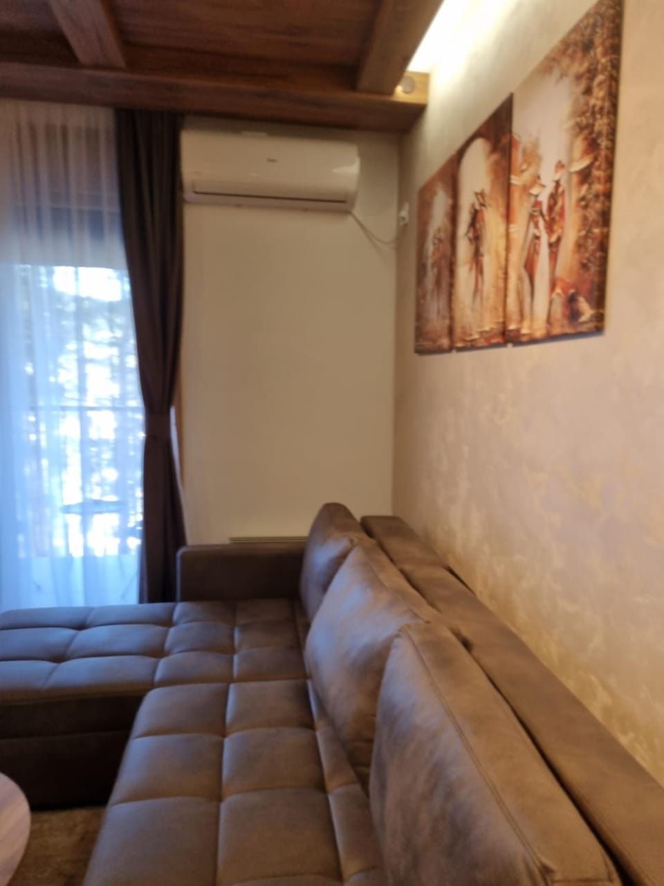 Living room, Seating area, air conditioner