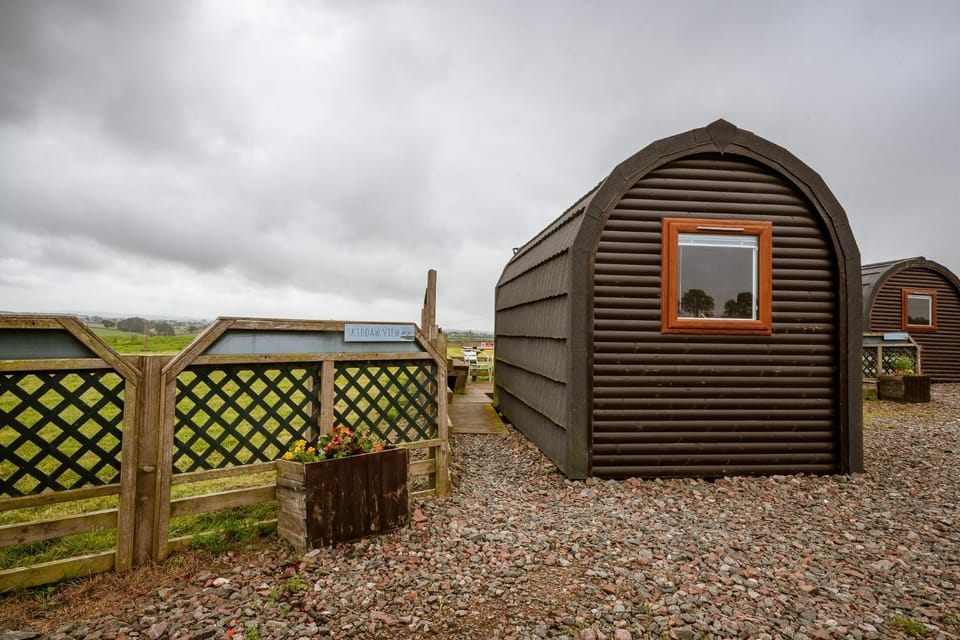 Glamping on a working farm five miles west of Carlisle House in Allerdale District
