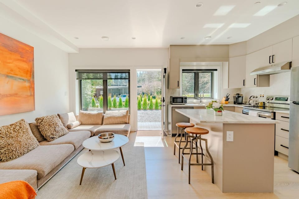 Living room, kitchen