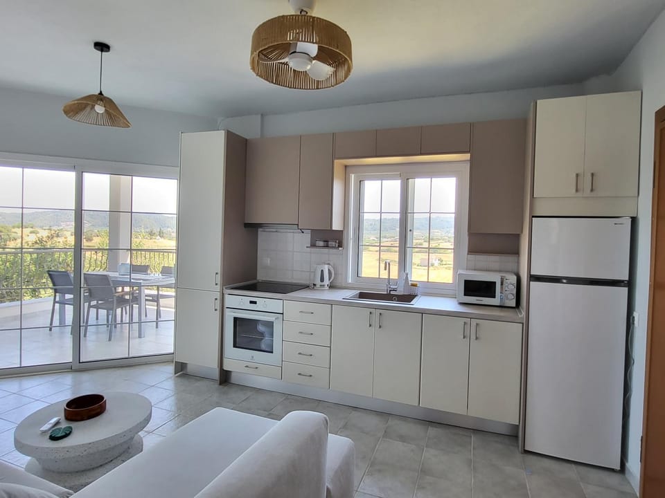 Kitchen or kitchenette, oven, stove