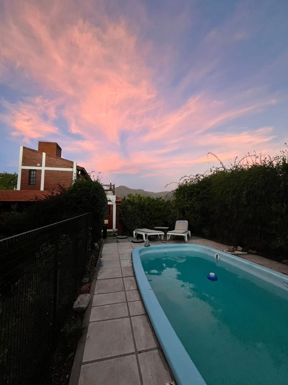 Pool view, Sunset
