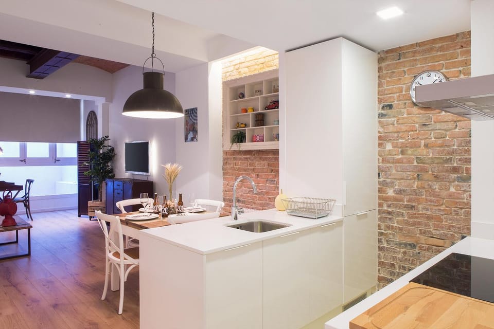 Kitchen or kitchenette, Living room, Dining area