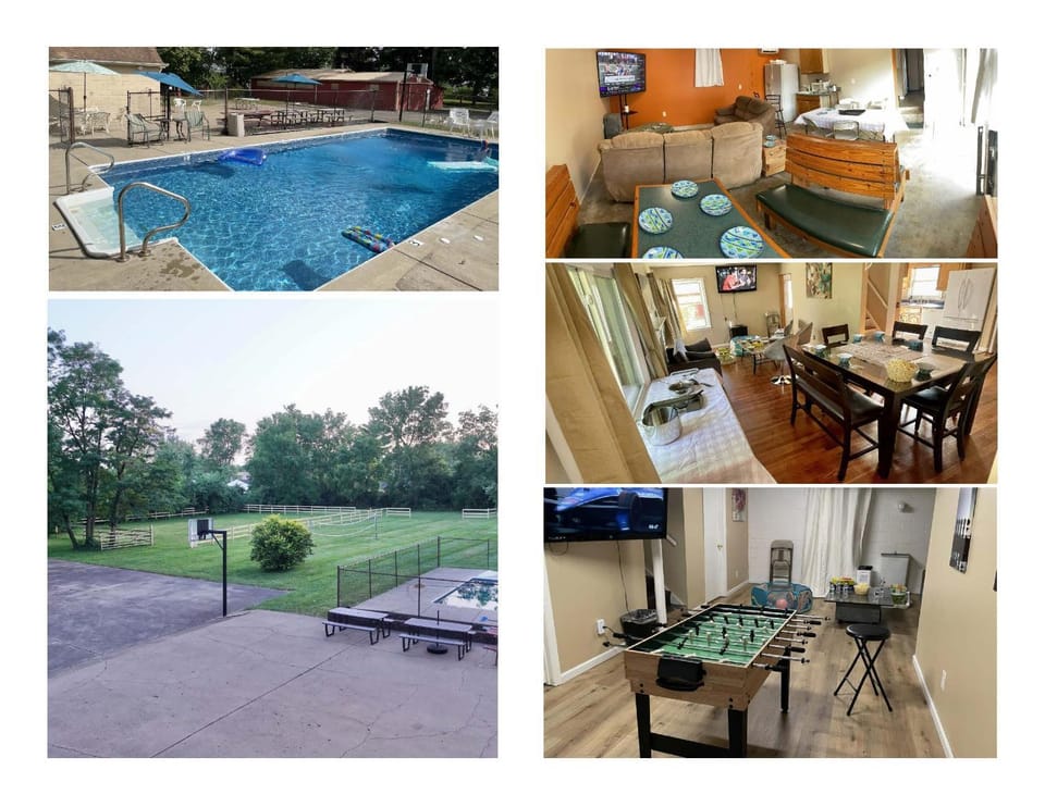 Patio, Dining area, Swimming pool