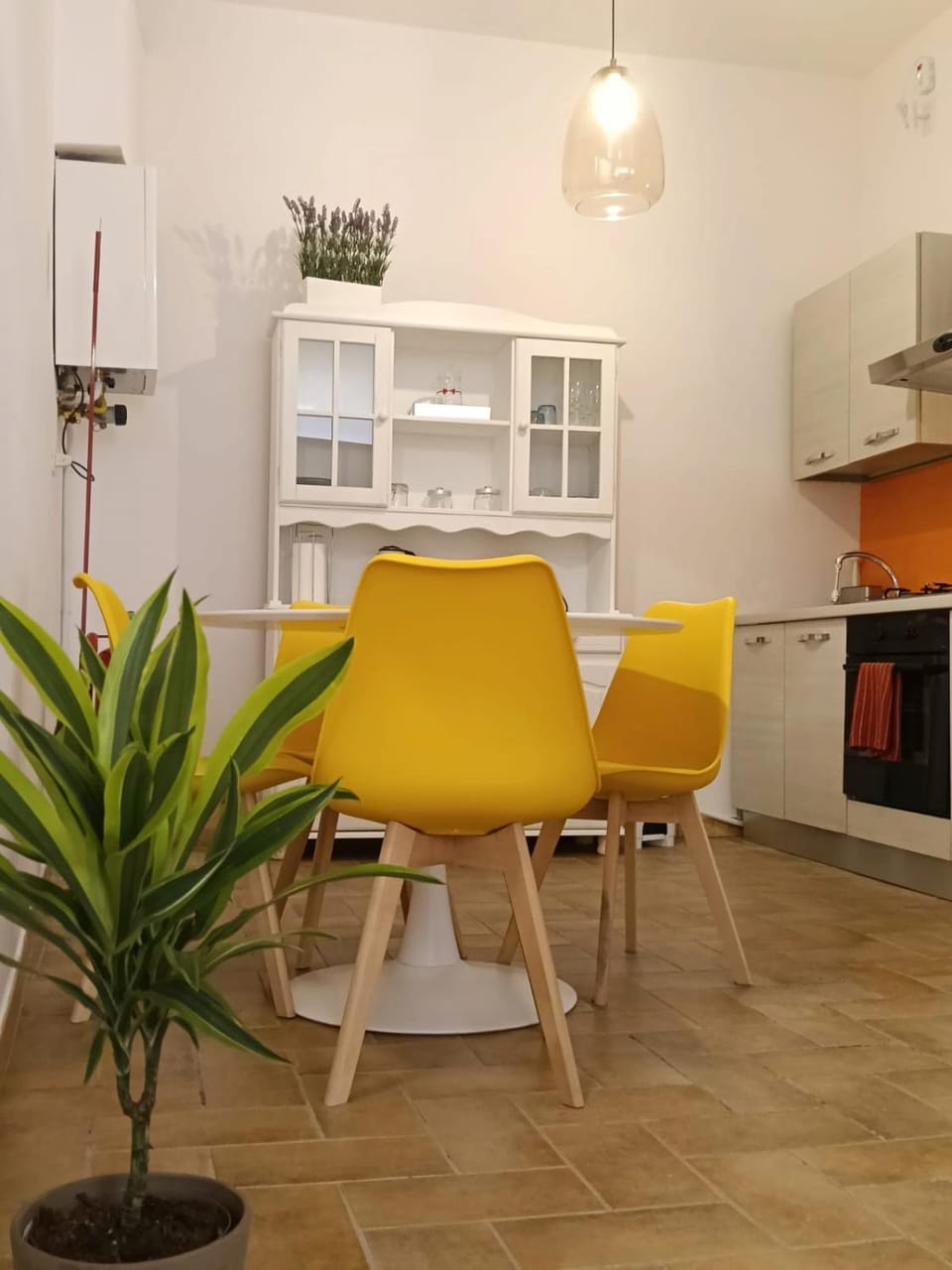 Kitchen or kitchenette, oven, stove