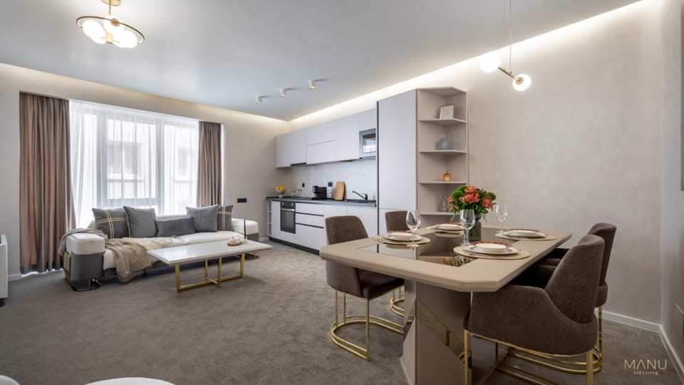 Kitchen or kitchenette, Living room, Photo of the whole room, Seating area, Dining area, minibar