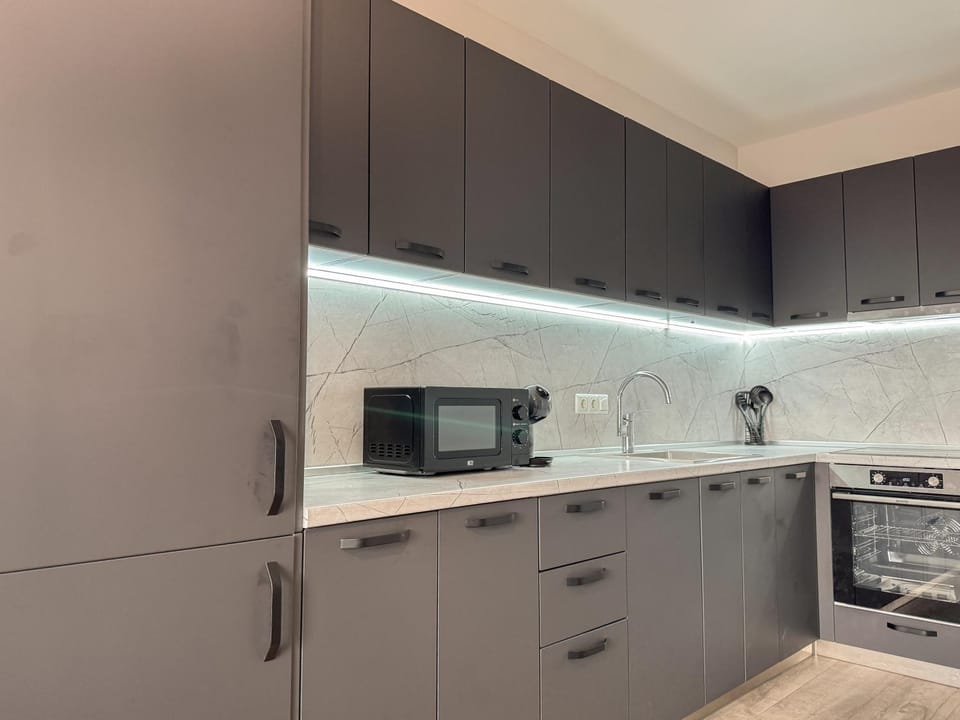 Kitchen or kitchenette, oven, kitchen
