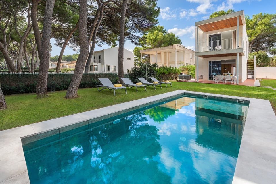 Property building, Living room, Swimming pool