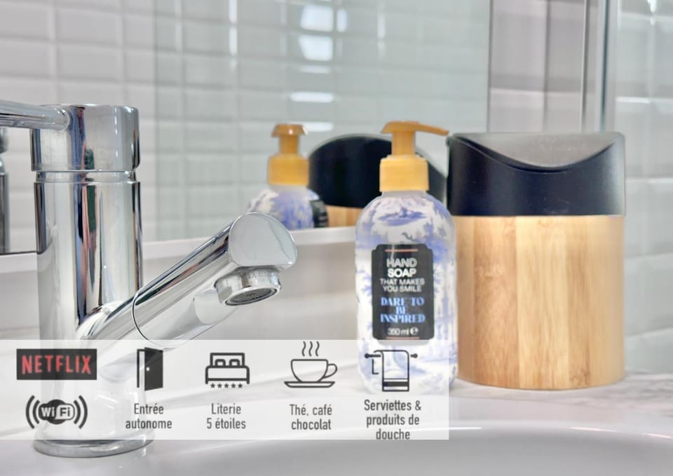 30 - Appartement avec TV XL, 2 chambres, jardin, parking, prox Gare et CentreLille Apartment in Lille