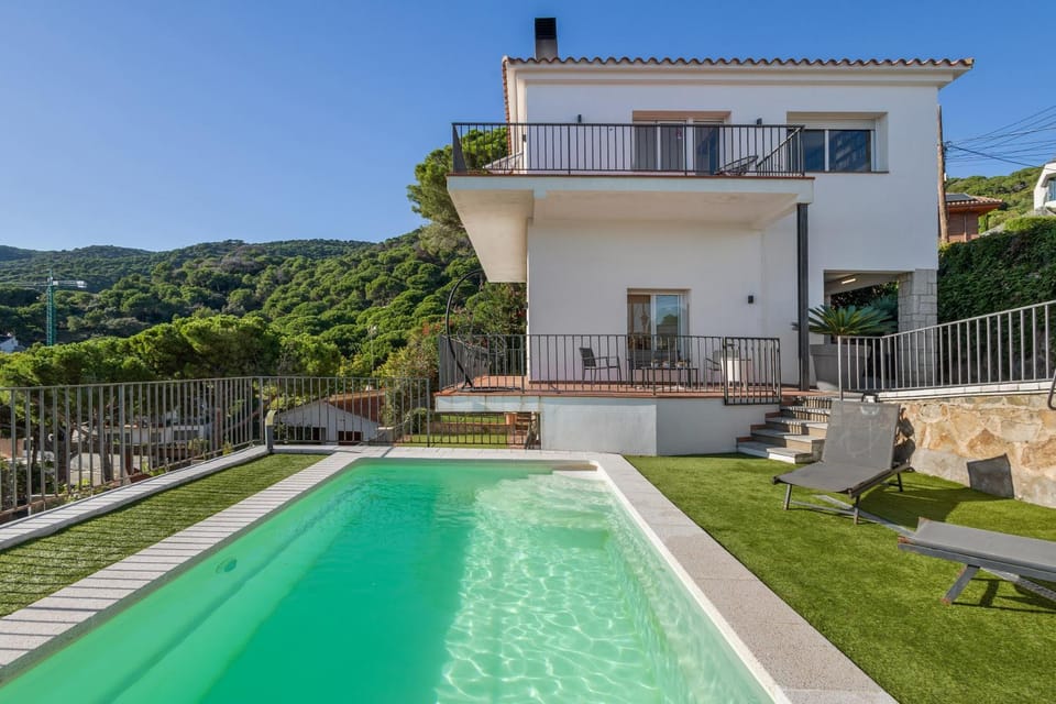 Property building, Living room, Swimming pool