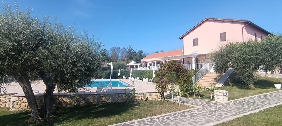 Property building, Living room, Swimming pool