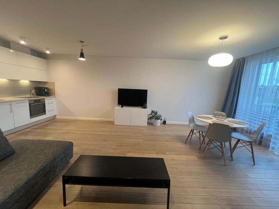 TV and multimedia, Kitchen or kitchenette, Living room, Seating area, Dining area