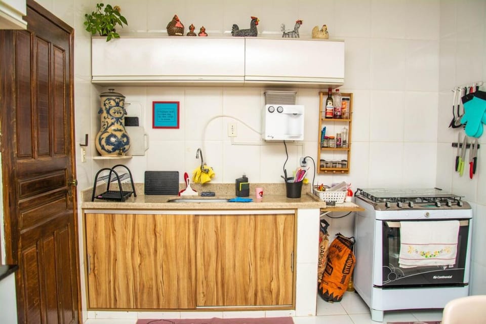 Kitchen or kitchenette, oven, stove, toaster