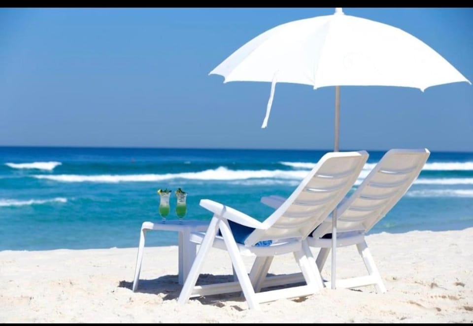 Beach, Sea view, sunbed