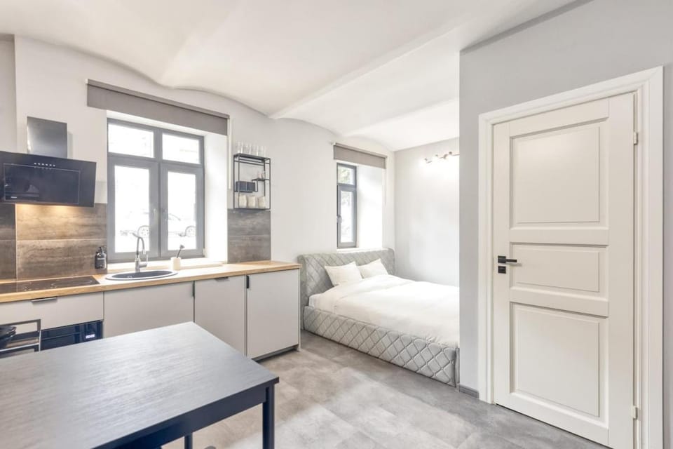 Bed, Kitchen or kitchenette, Photo of the whole room, Bedroom