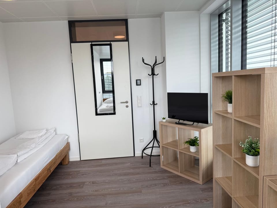 Communal lounge/ TV room, Bed, TV and multimedia, Photo of the whole room, Evening entertainment, Bedroom, wardrobe