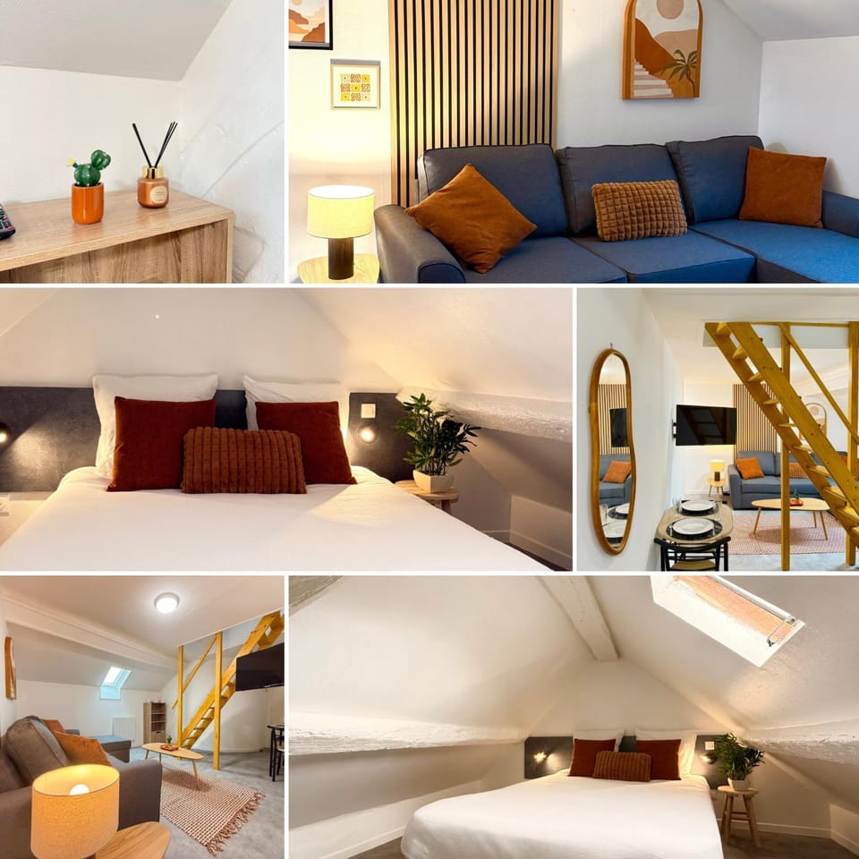 Bed, Living room, Photo of the whole room, Seating area, Bedroom