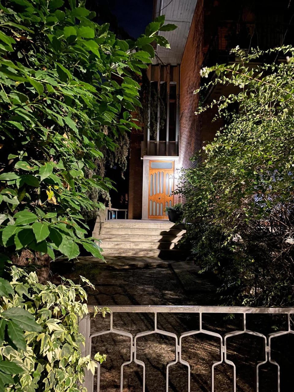 Property building, Night, Garden, Garden view