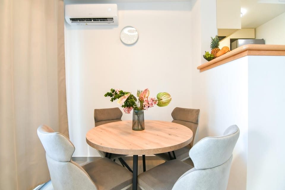 Dining area, air conditioner