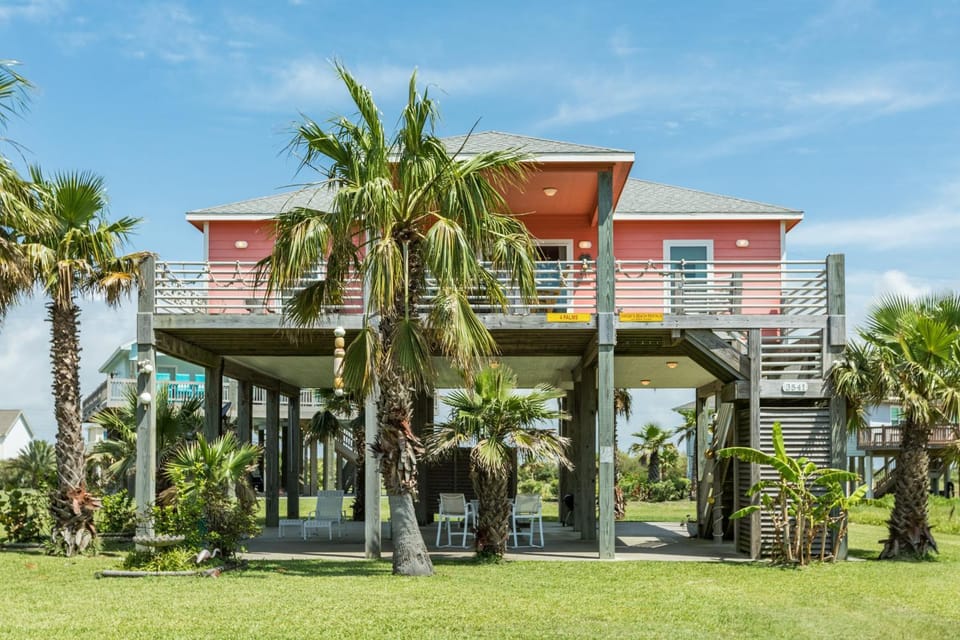 Escape Steps to Beach Large Deck Group Ready House in Bolivar Peninsula