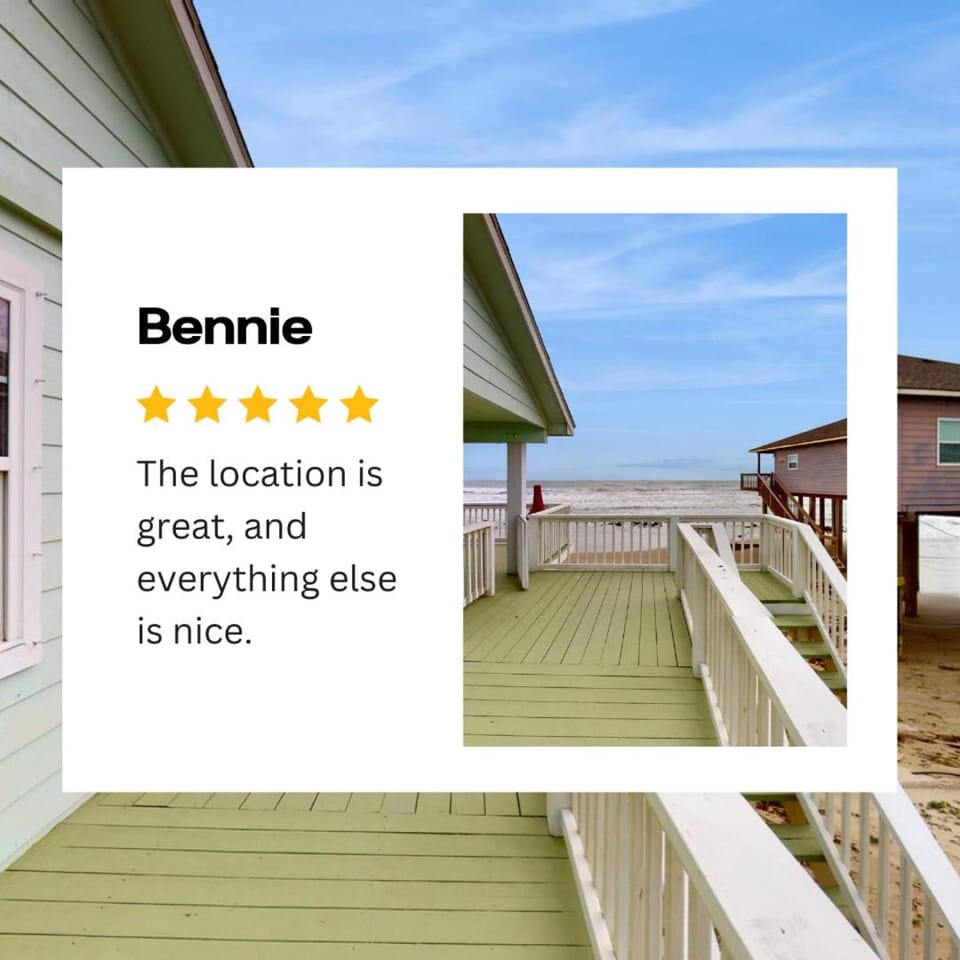 Prime Beachfront Beach Access Sleeps 8 House in Surfside Beach