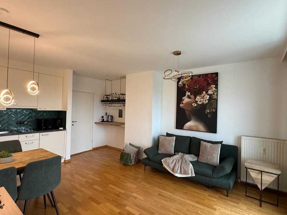 Kitchen or kitchenette, Living room, Dining area