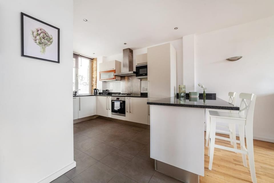Kitchen or kitchenette, oven, stove