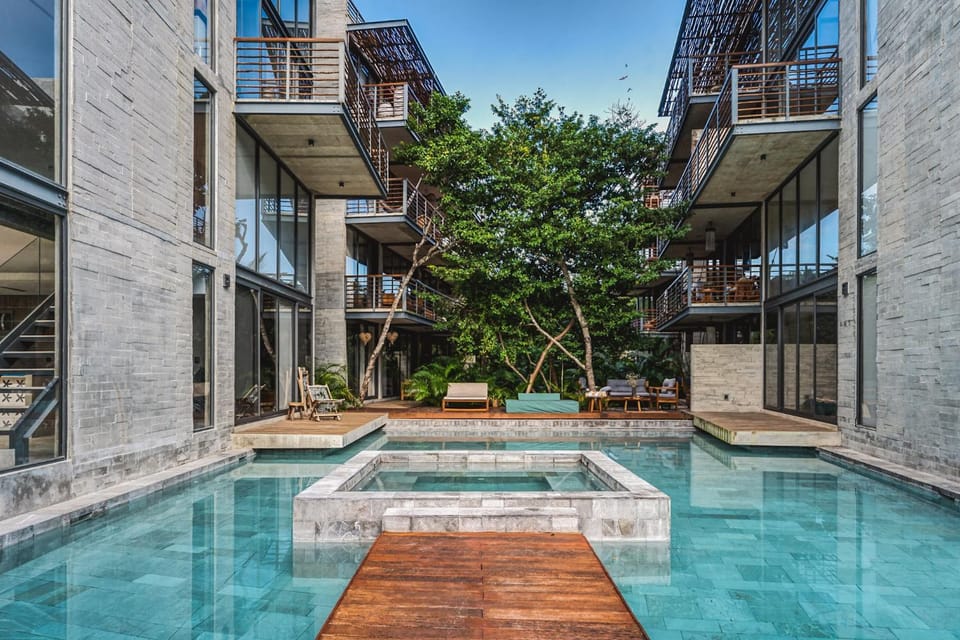 Classy 2BR on Private Cenote Big Gym Roof Pool Apartment in Tulum