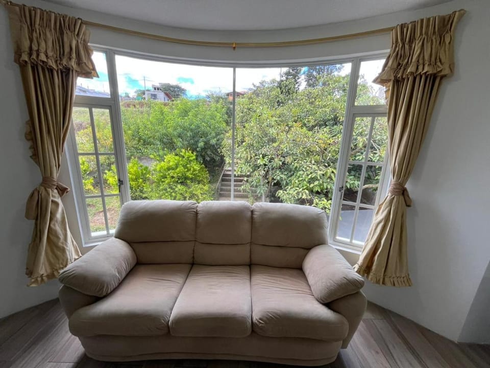 Living room, Seating area, Garden view