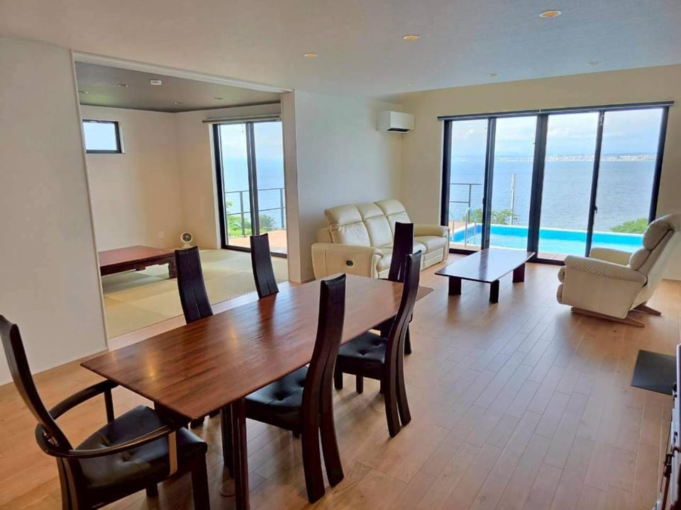 View (from property/room), Living room, Photo of the whole room, Pool view, Sea view, pet friendly, air conditioner