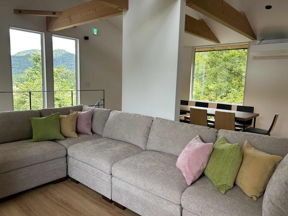 Natural landscape, Living room, Seating area, Mountain view