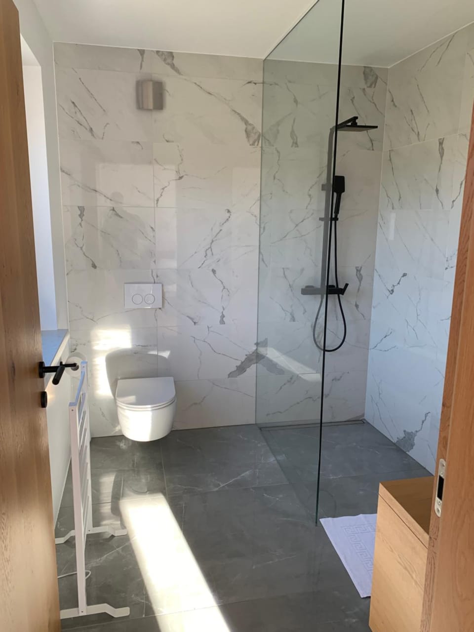 Shower, Toilet, Bathroom, Decorative detail, heating, towels