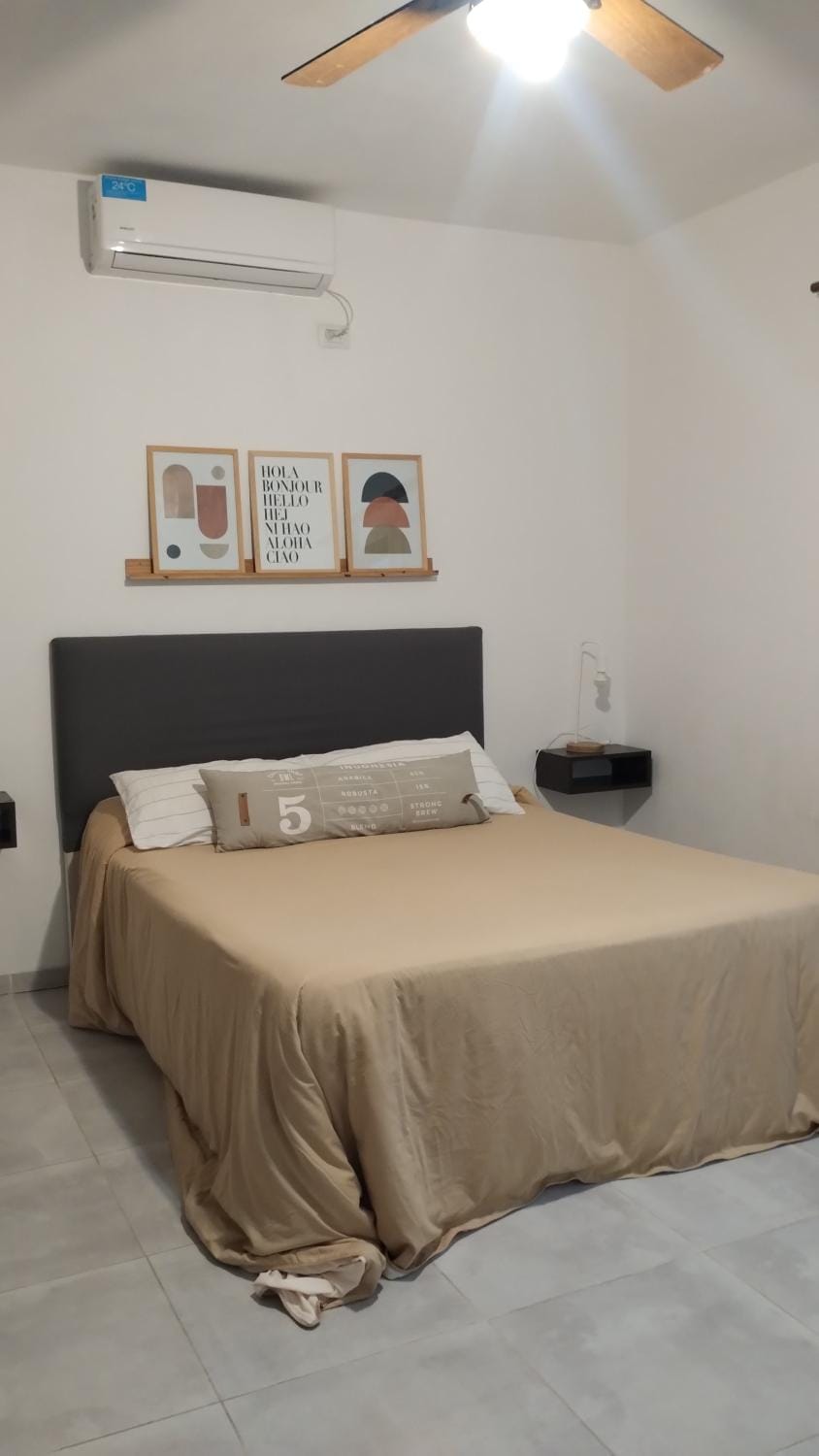 Bed, air conditioner