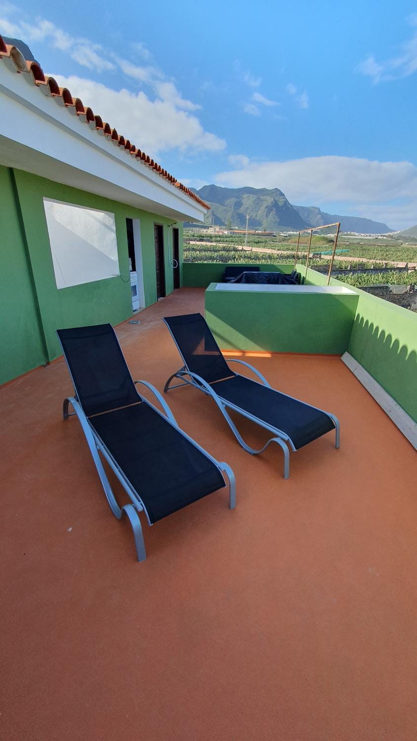 Mountain view, sunbed