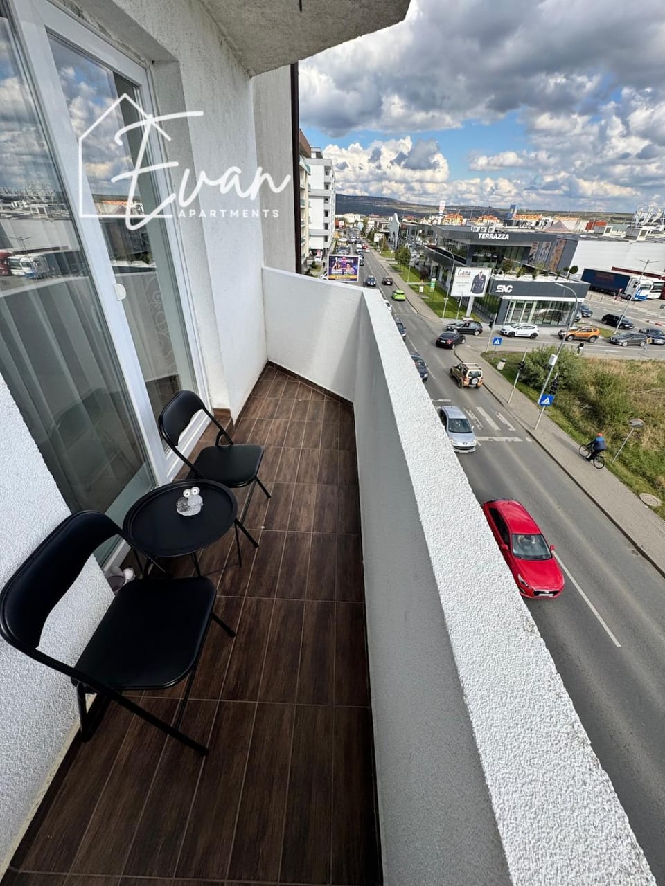 Bird's eye view, View (from property/room), Balcony/Terrace, Seating area, City view