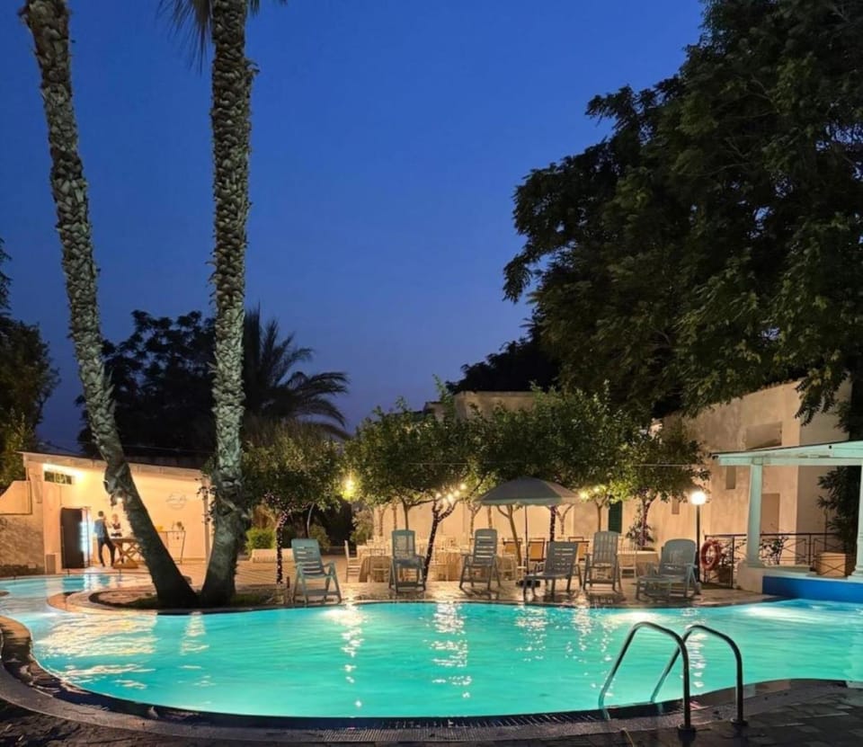 Night, Natural landscape, Pool view, Swimming pool, Swimming pool, sunbed
