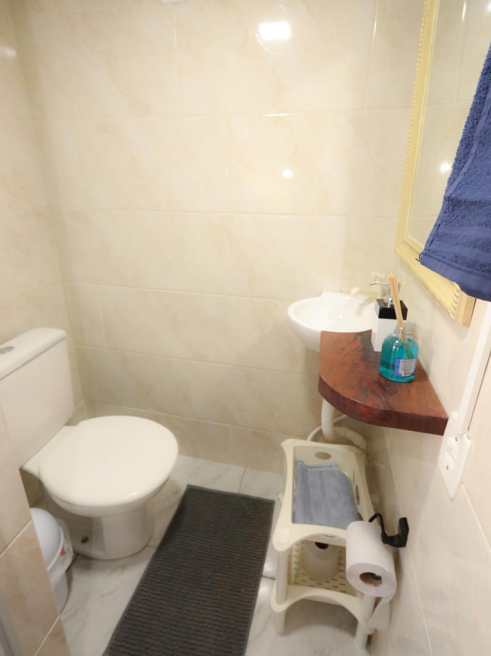 Toilet, towels