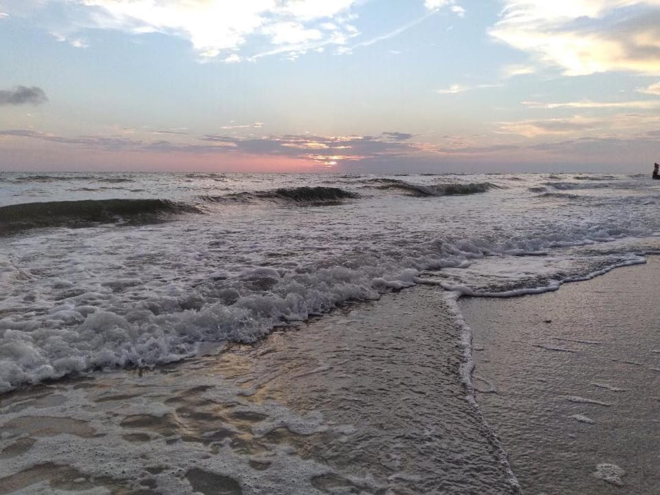 Day, Beach, Sea view, Sunset