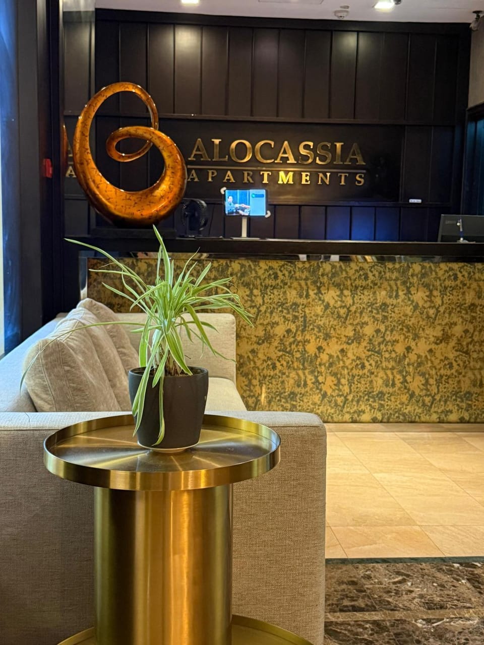 Property logo or sign, Seating area