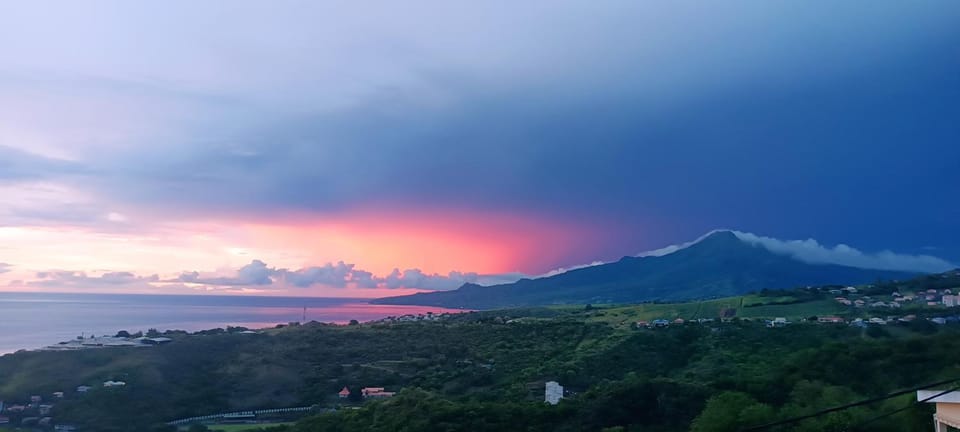 Nearby landmark, Natural landscape, Mountain view, Sea view, Sunset