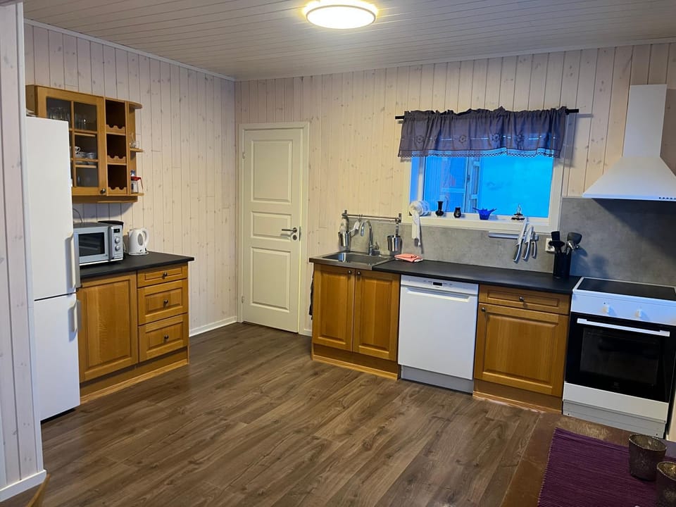Kitchen or kitchenette, dishwasher