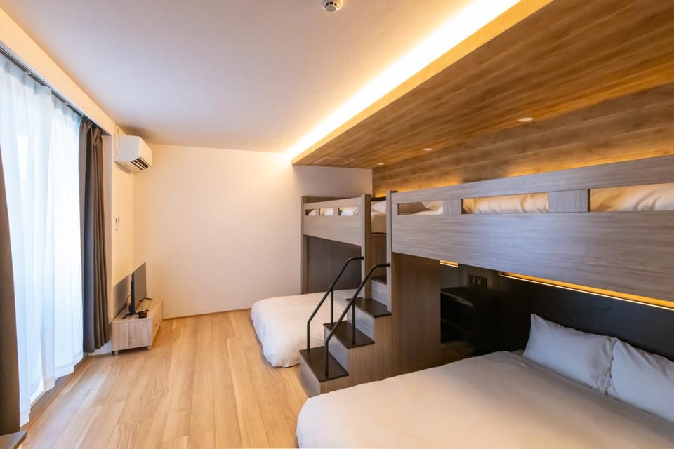 Bed, Bedroom, bunk bed, air conditioner