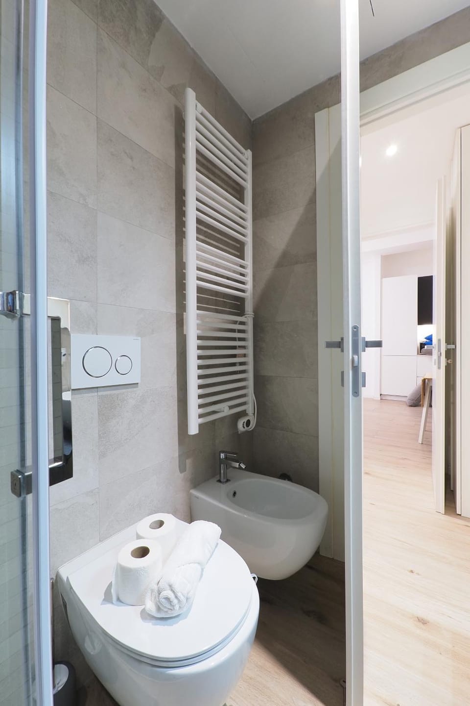 Toilet, Bathroom, towels